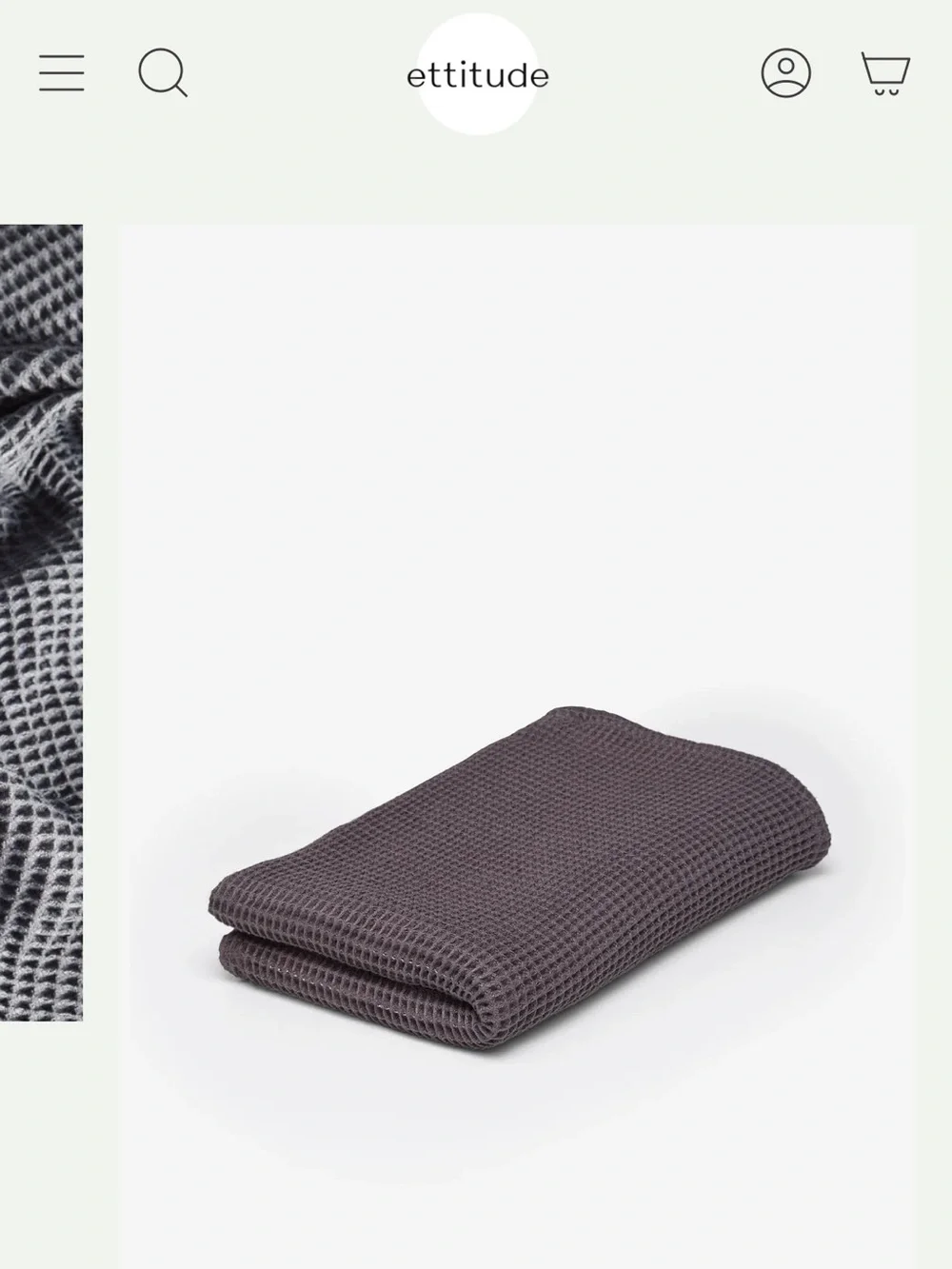 NWT 2 pack Ettitude Slate Waffle Towels